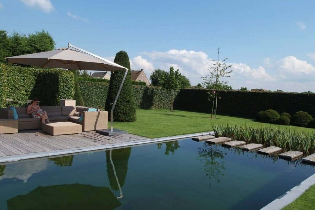 Zwemvijver aan het terras